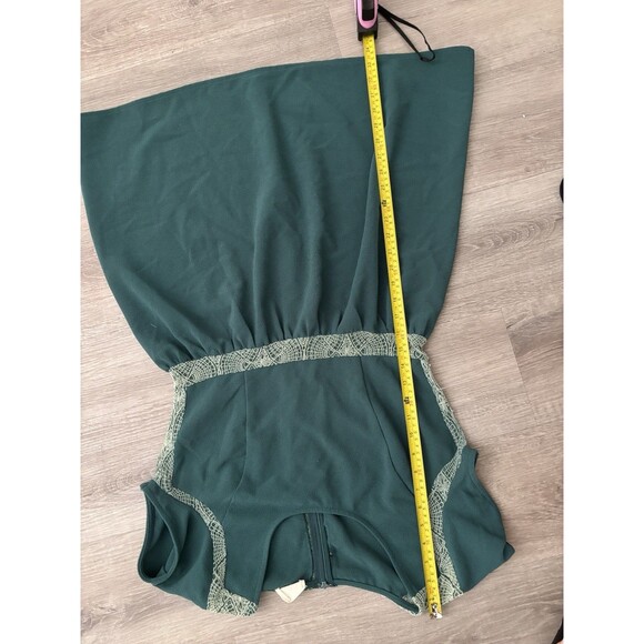 Green Pins and Needles Anthropologie Fit Flare Lace Trim Dress Cottagecore 10 - Picture 12 of 13